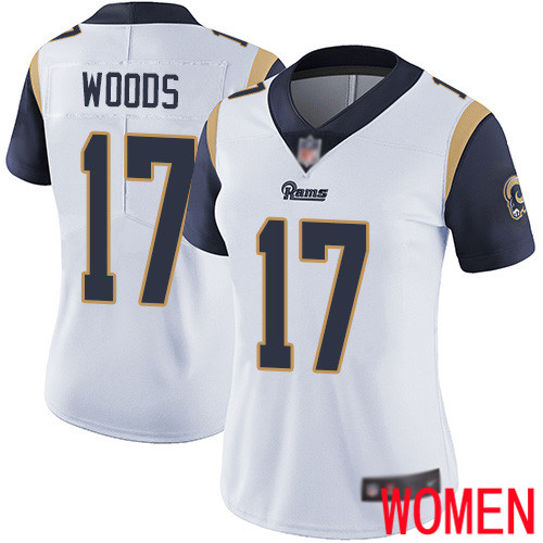Los Angeles Rams Limited White Women Robert Woods Road Jersey NFL Football #17 Vapor Untouchable
